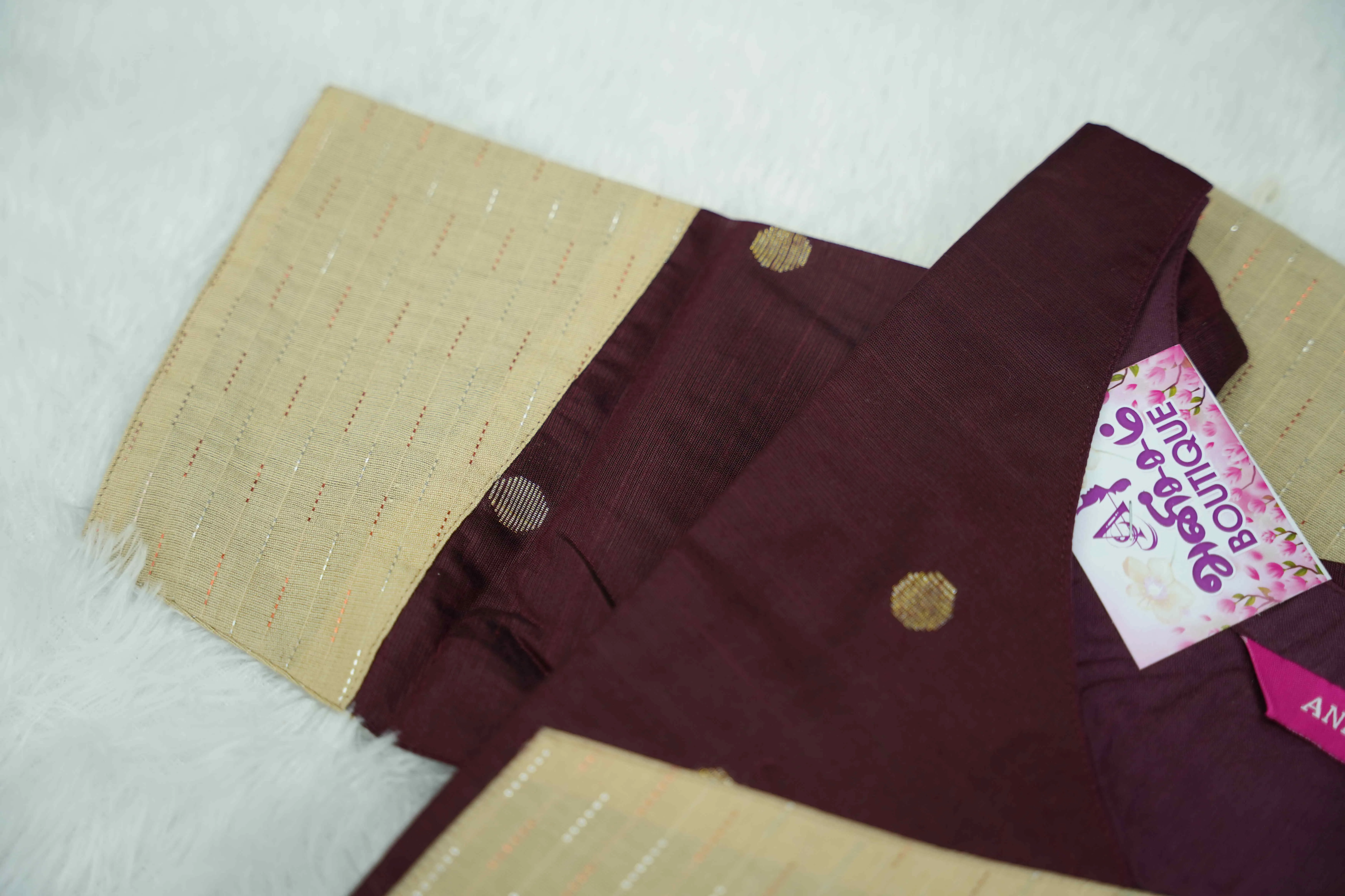 Biscuit With Maroon Kurti Set