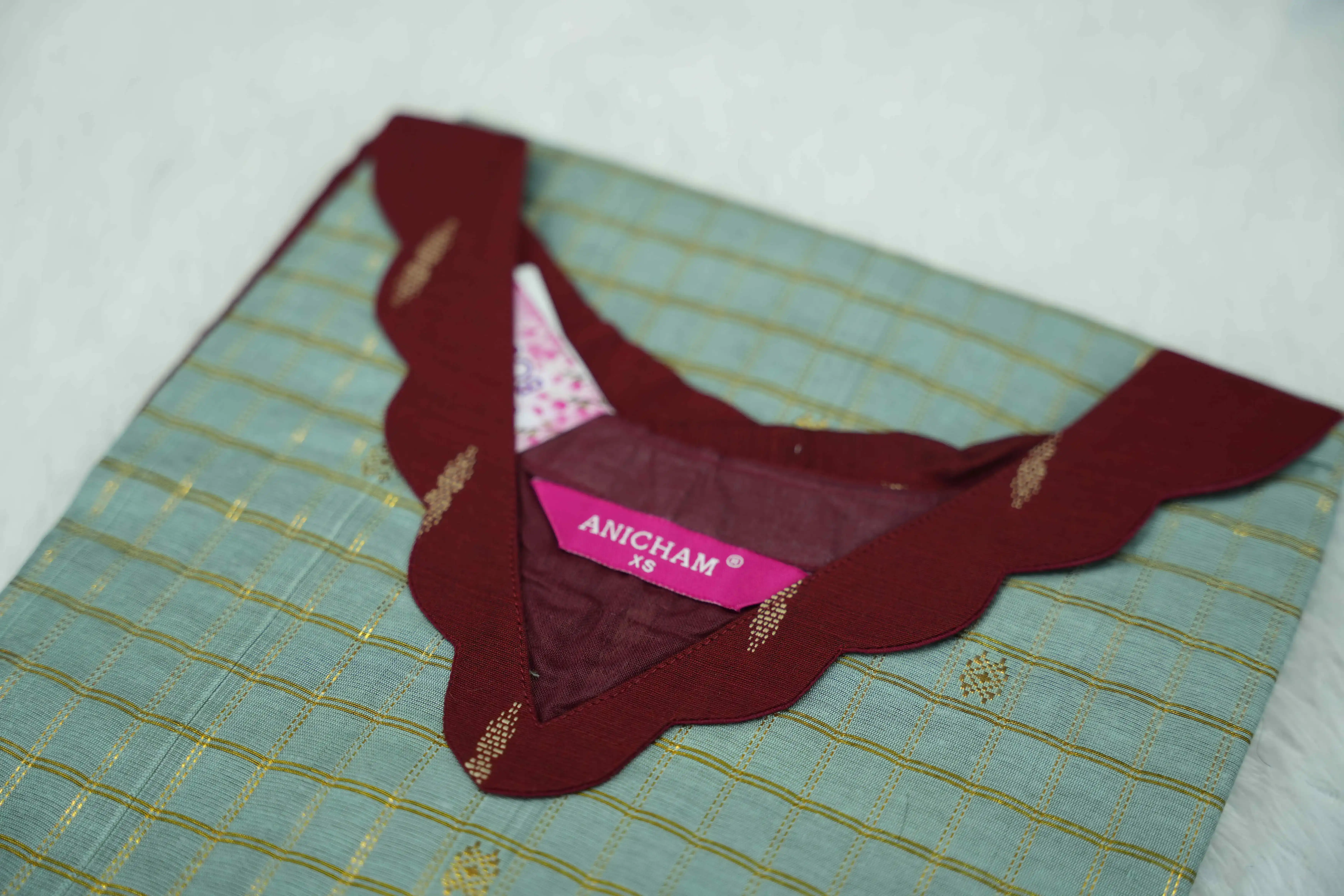 Maroon Pastel Checks Set