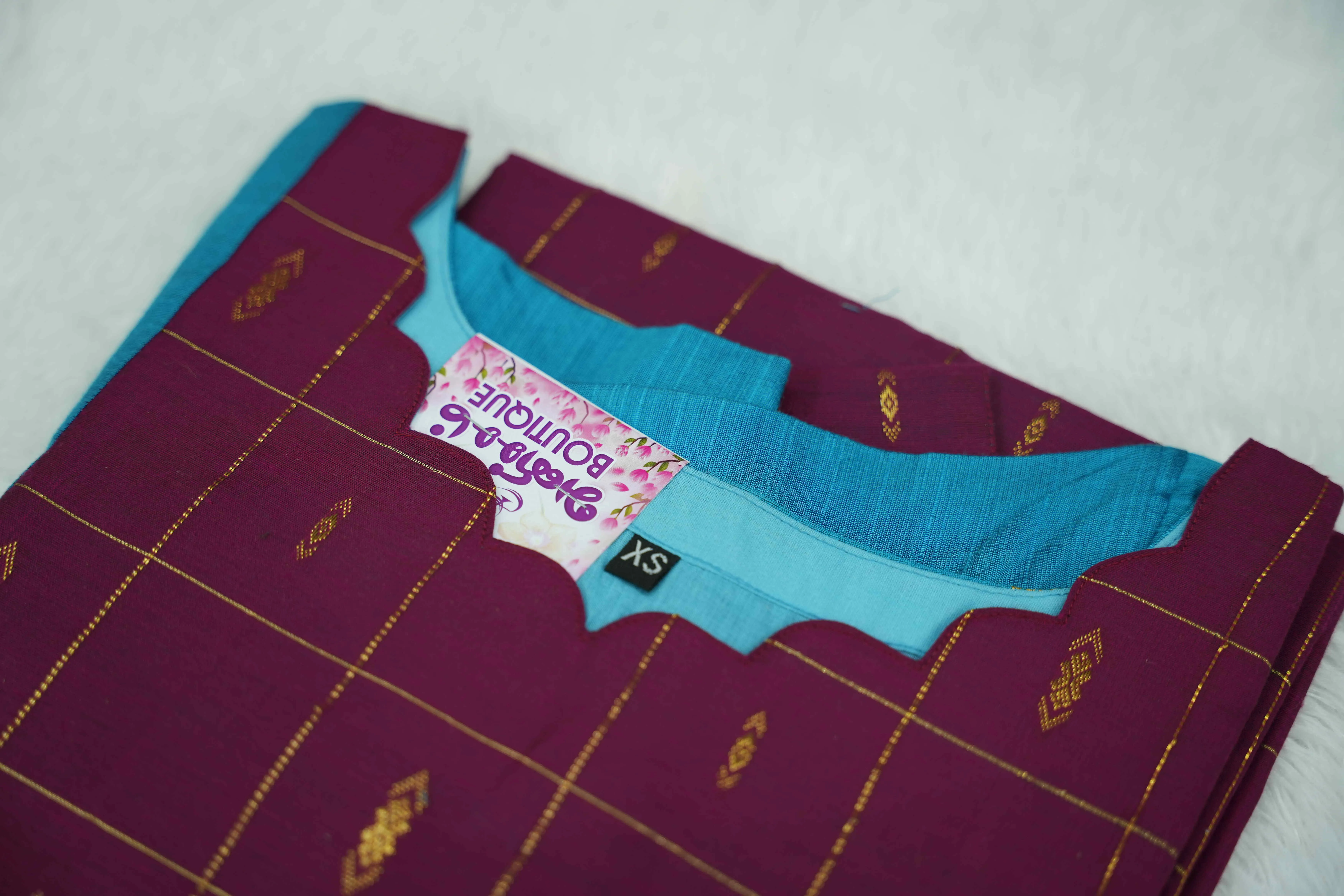 Maroon With Blue Set