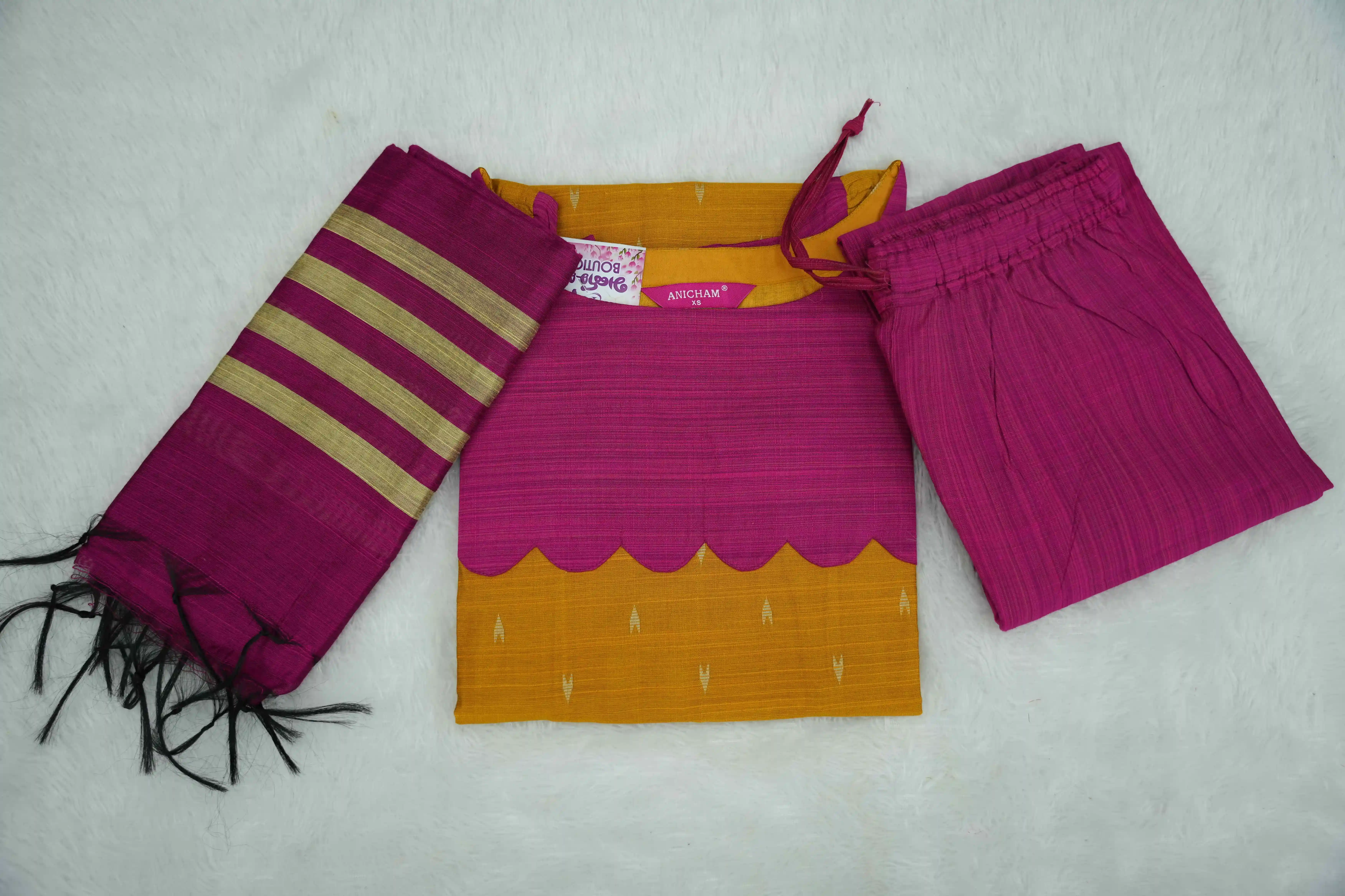 YELLOW ROSE KURTI SET