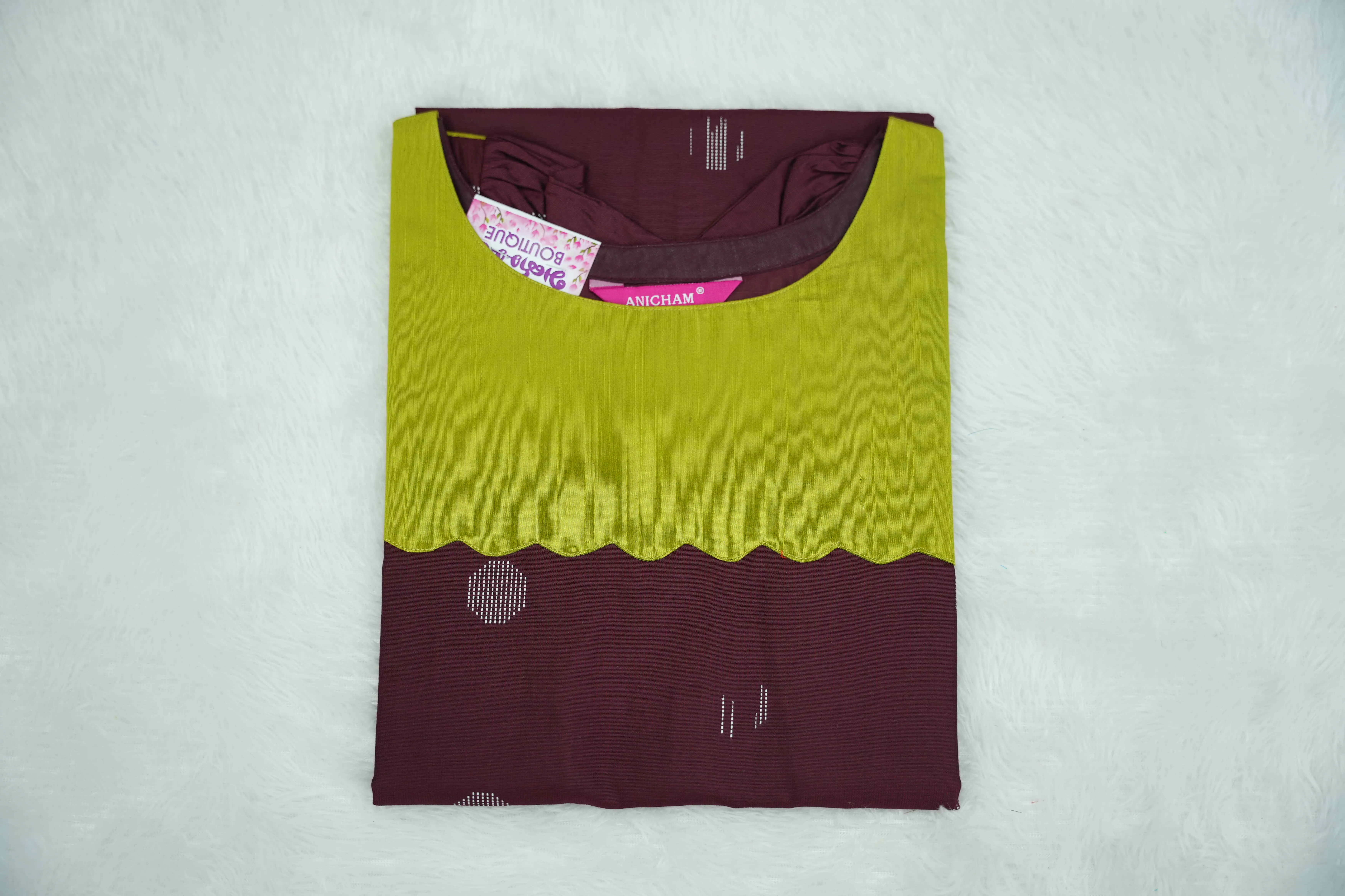 Wine Green Scalp Kurti Set