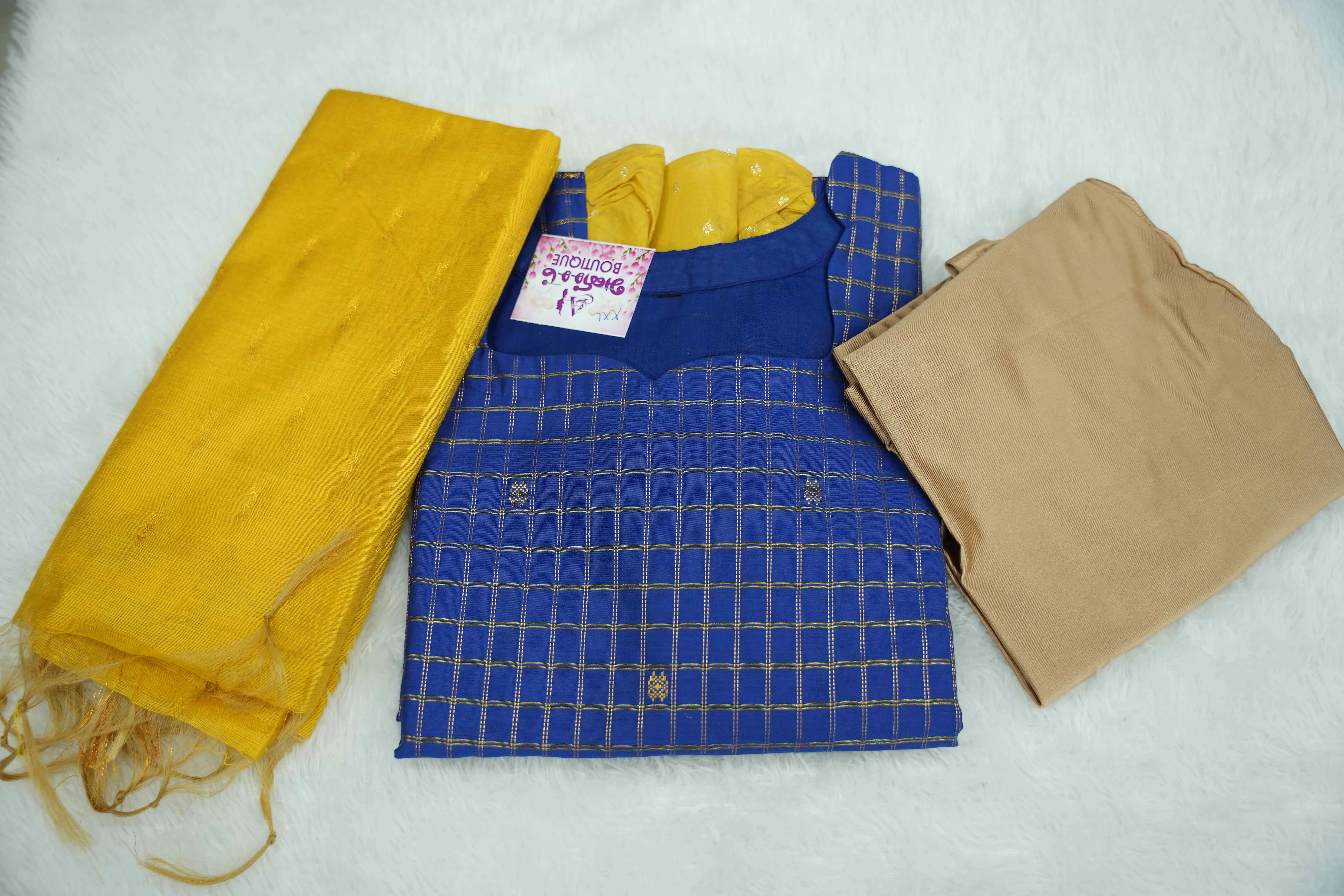 ROYAL BLUE YELLOW SLEEVE Set