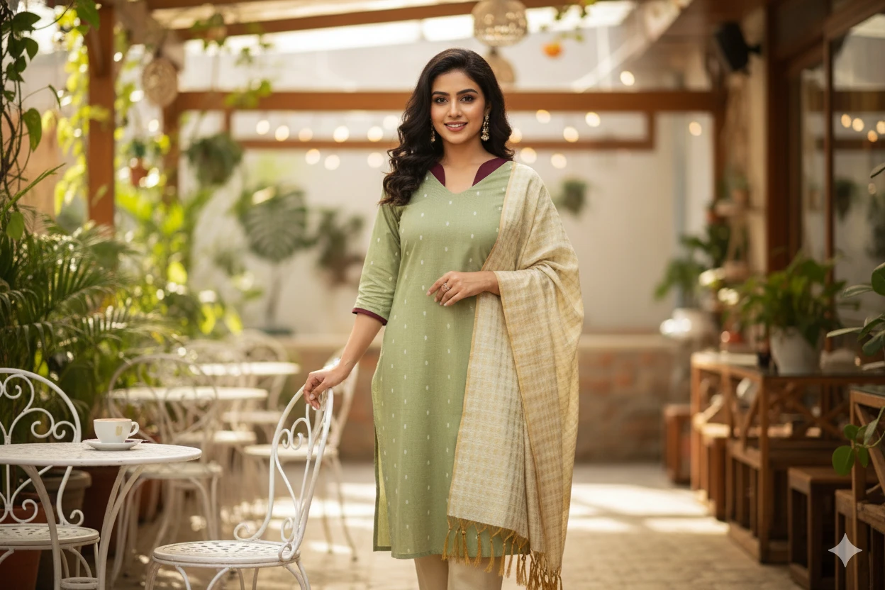 Sea Green Maroon Set