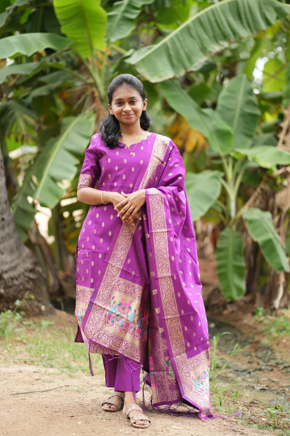 Vindhya purple set