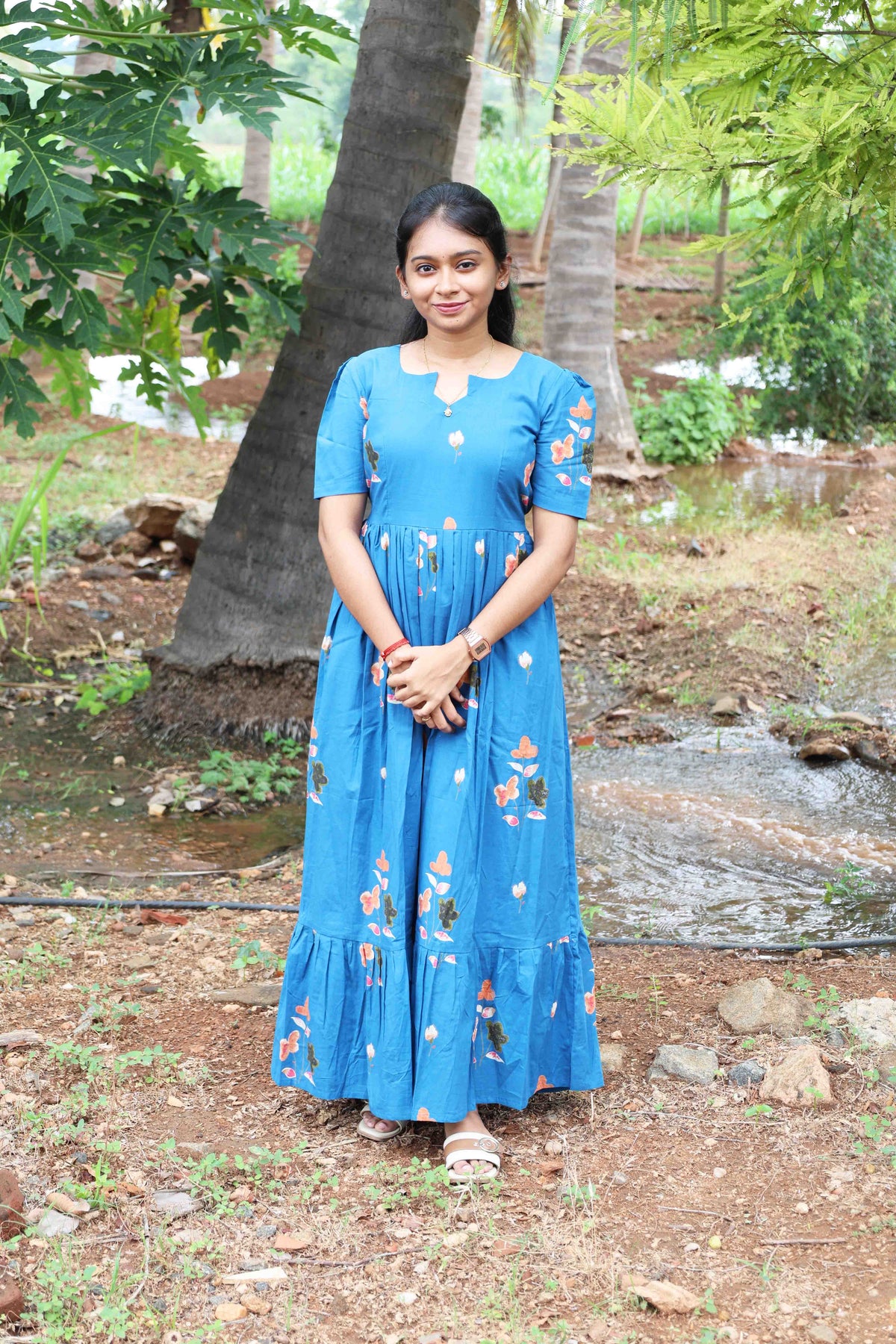 vaanavil hand paint maxi