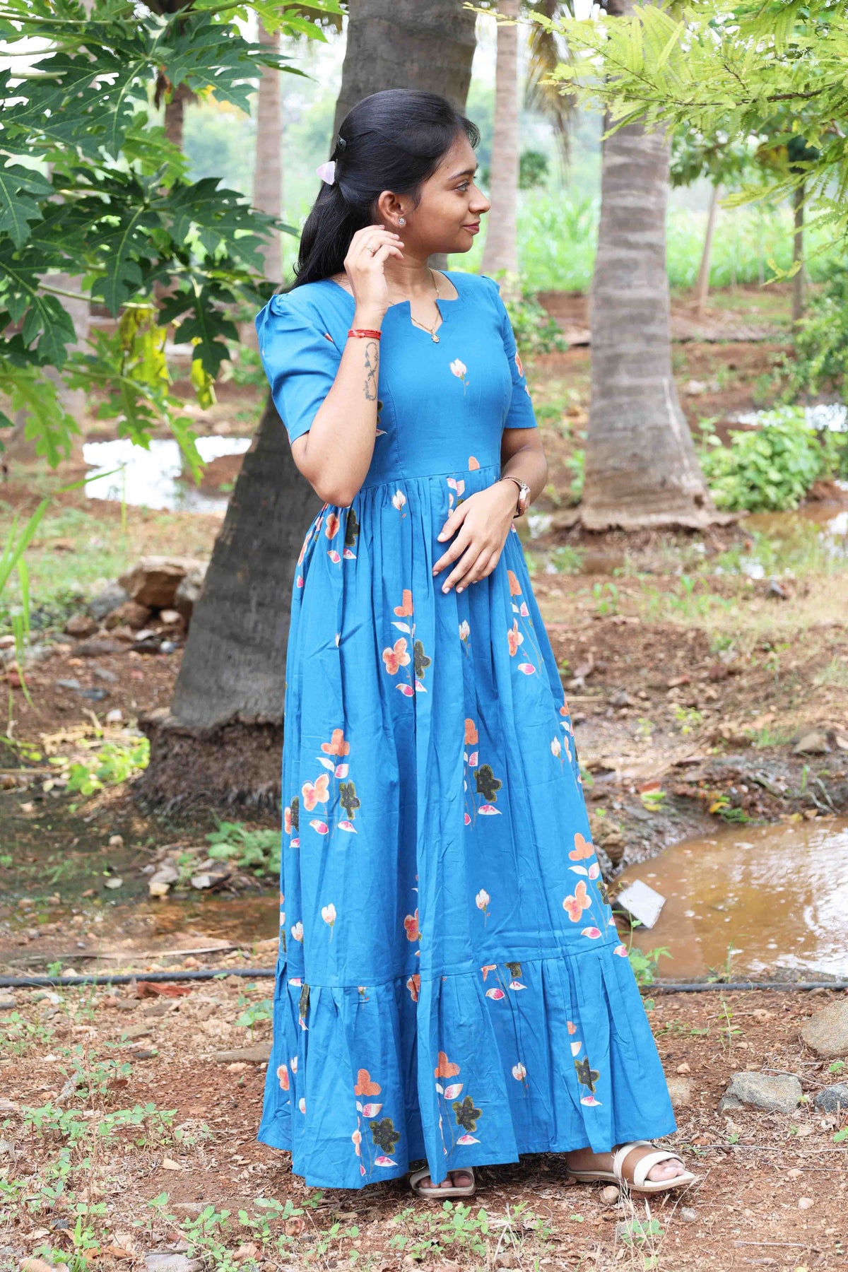 vaanavil hand paint maxi