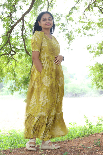 rustic bloom feeding long maxi
