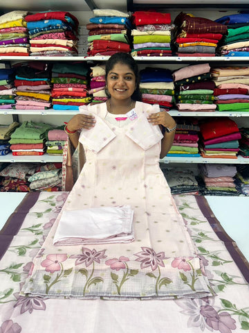 cream chudi set