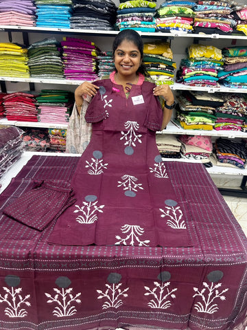 plum leaf chudi set