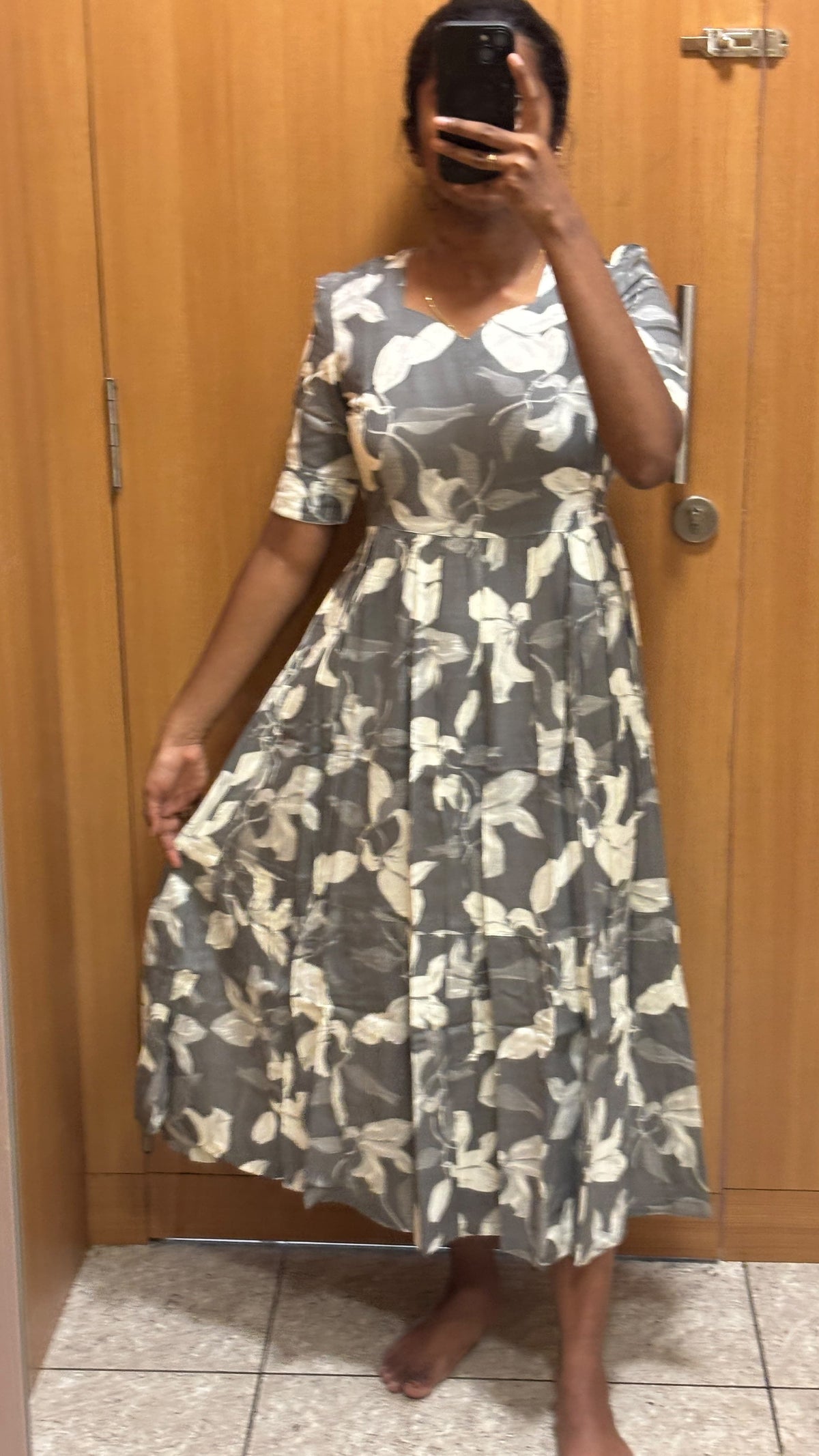 grey rayon  maxi