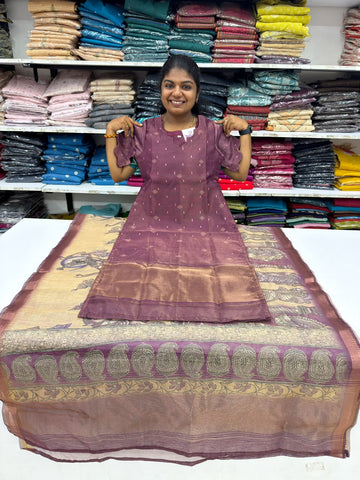 royal wine zari top shawl