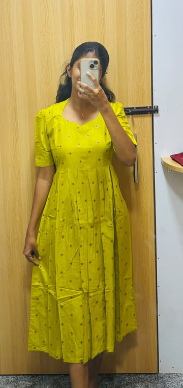 yellow zari maxi