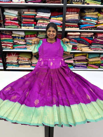purple mint border maxi