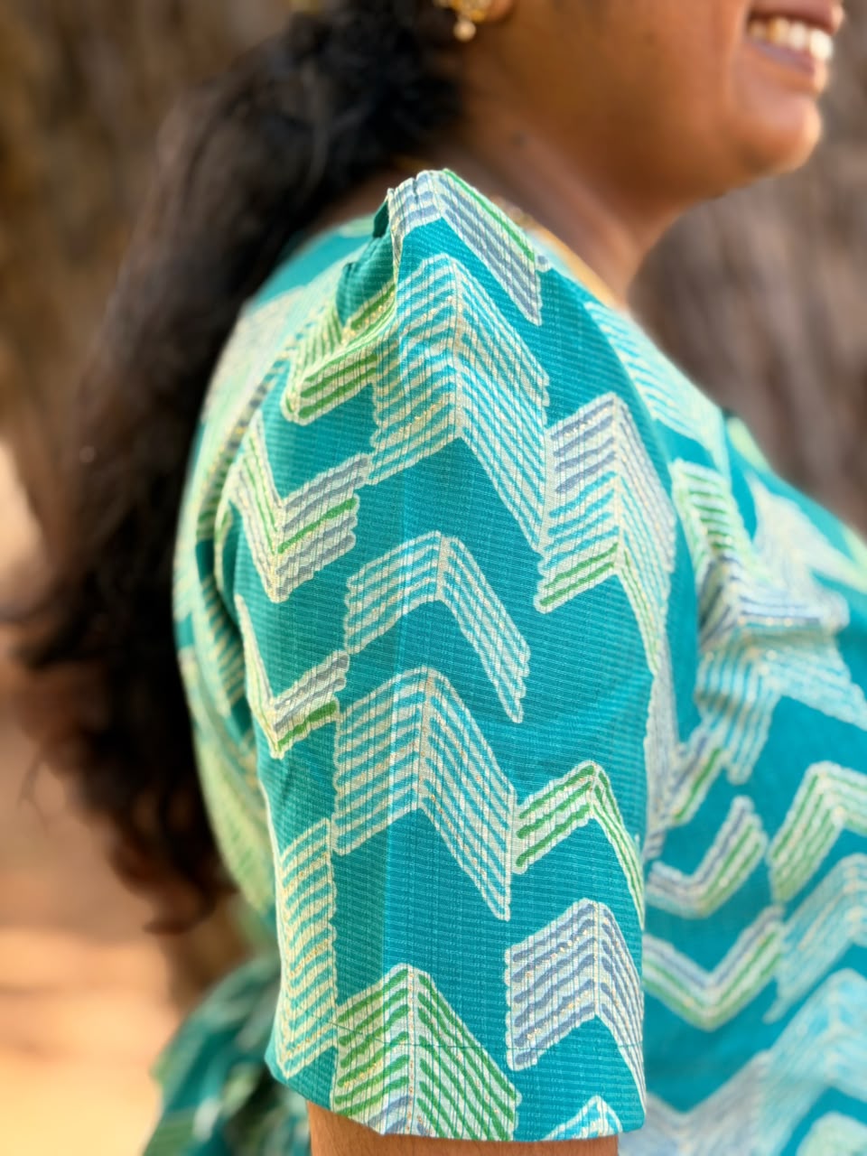 aqua chevron maxi