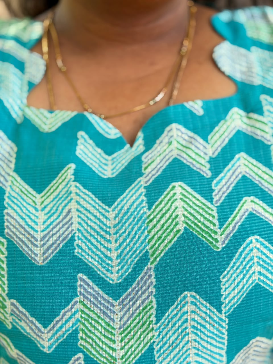 aqua chevron maxi