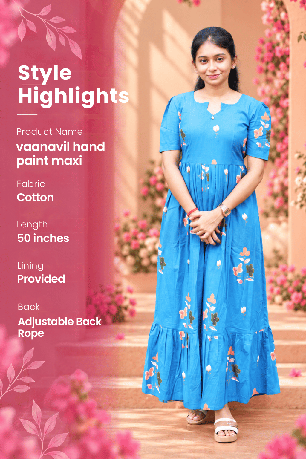vaanavil hand paint maxi