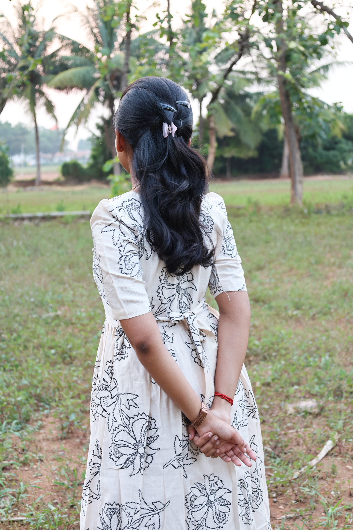 white black floral